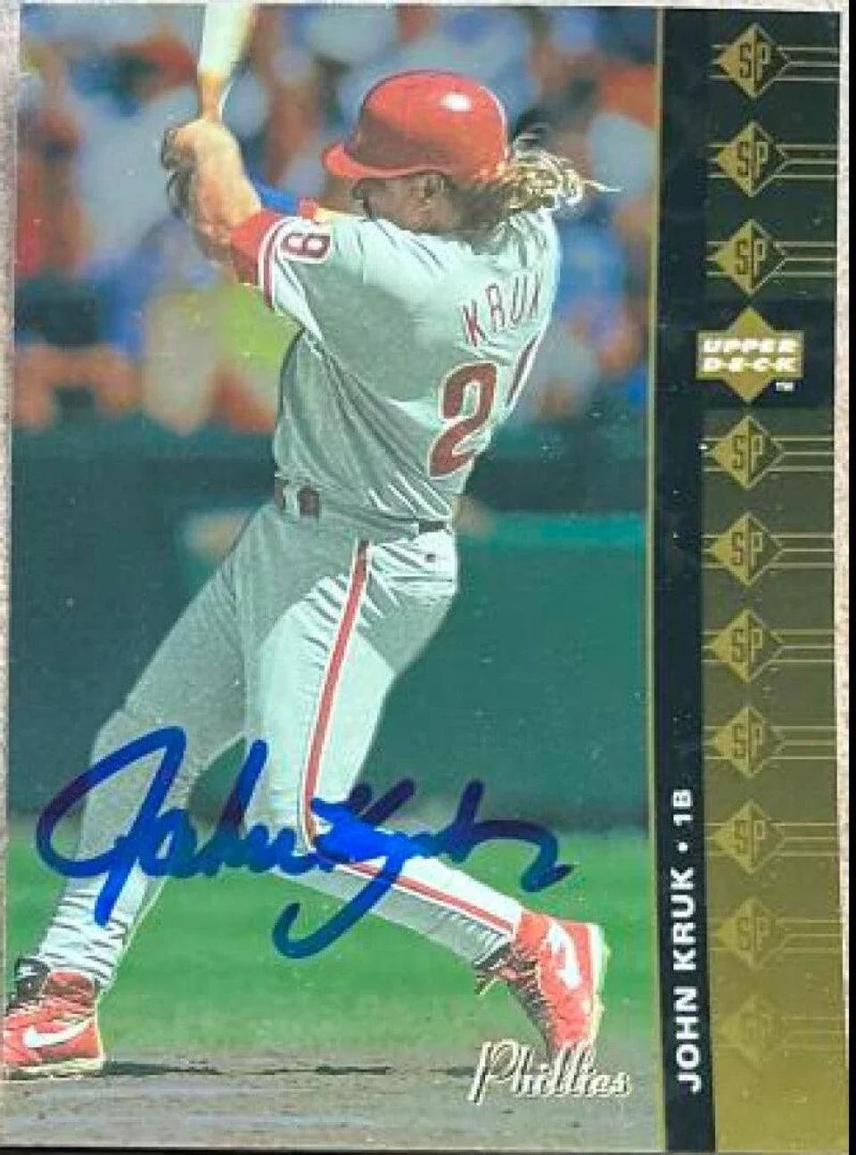John Kruk Signed 1994 SP Baseball Card - Philadelphia Phillies