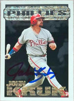 John Kruk Signed 1994 Topps Black Gold Baseball Card - Philadelphia Phillies