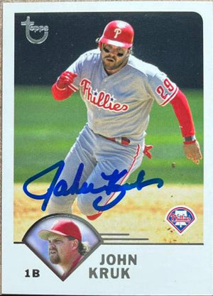 John Kruk Signed 2003 Topps Retired Signature Edition Baseball Card - Philadelphia Phillies - PastPros