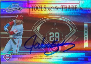 John Kruk Signed 2005 Playoff Absolute Memorabilia Tools of the Trade Reverse Spectrum Red Baseball Card - Philadelphia Phillies