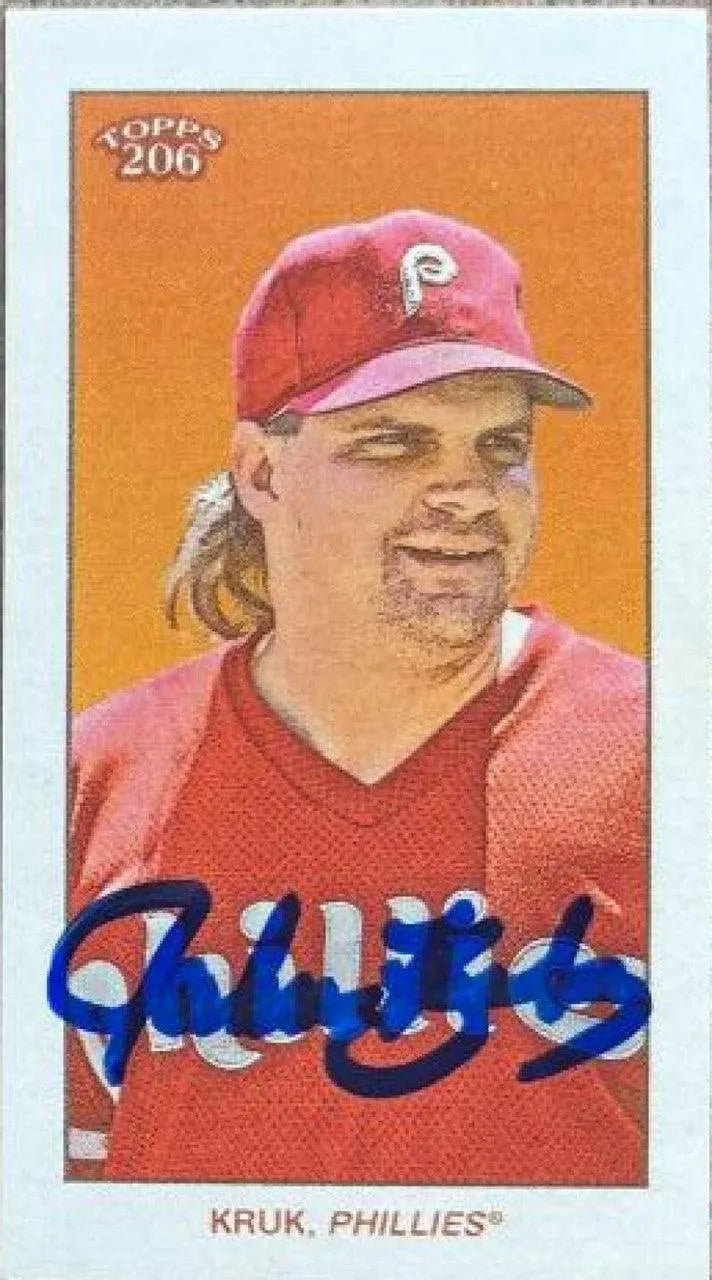 John Kruk Signed 2021 Topps 206 Baseball Card - Philadelphia Phillies