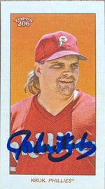 John Kruk Signed 2021 Topps 206 Baseball Card - Philadelphia Phillies