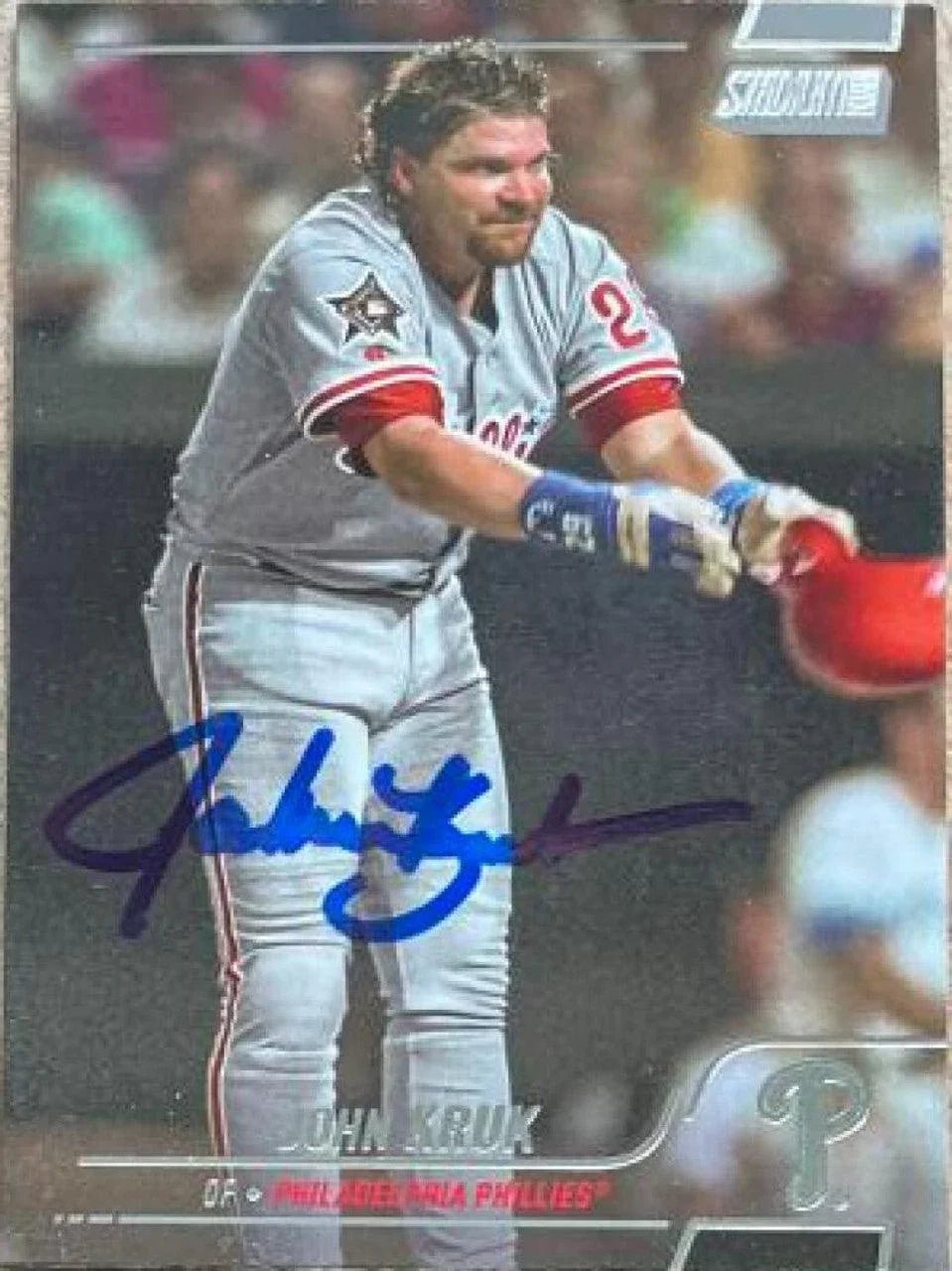 John Kruk Signed 2022 Stadium Club Baseball Card - Philadelphia Phillies