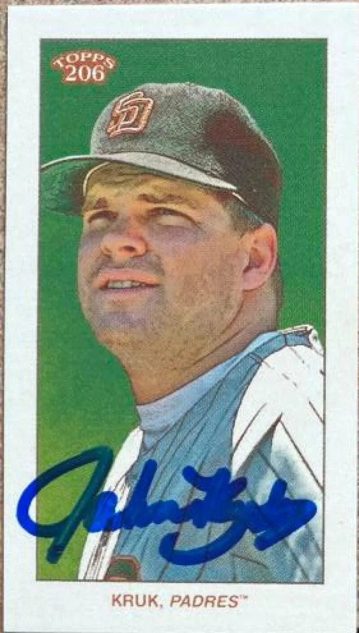 John Kruk Signed 2022 Topps 206 Baseball Card - San Diego Padres