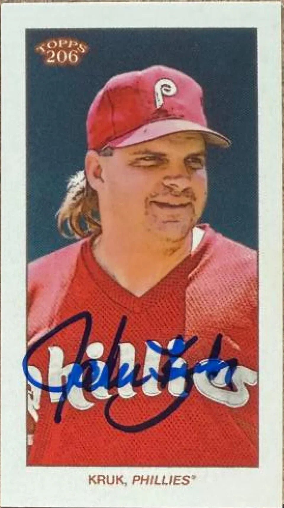 John Kruk Signed 2024 Topps 206 Baseball Card - Philadelphia Phillies