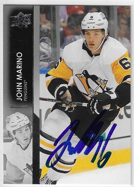 John Marino Signed 2021-22 Upper Deck Hockey Card - Pittsburgh Penguins