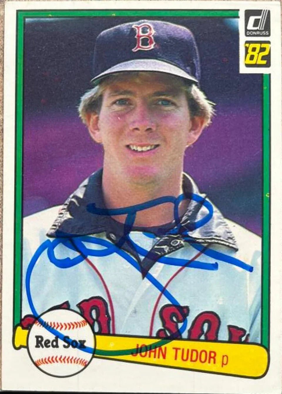 John Tudor Signed 1982 Donruss Baseball Card - Boston Red Sox
