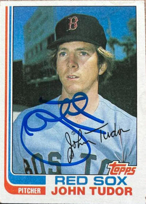 John Tudor Signed 1982 Topps Baseball Card - Boston Red Sox