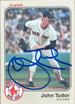 John Tudor Signed 1983 Fleer Baseball Card - Boston Red Sox
