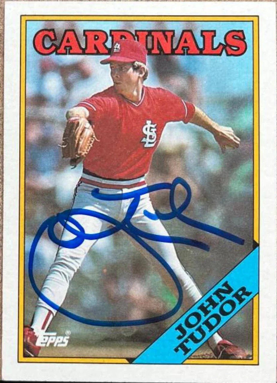 John Tudor Signed 1988 Topps Baseball Card - St Louis Cardinals