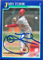 John Tudor Signed 1991 Score Baseball Card - St Louis Cardinals