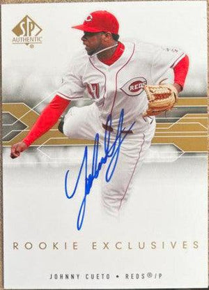 Johnny Cueto Signed 2008 SP Authentic Rookie Exclusives Baseball Card - Cincinnati Reds - PastPros