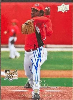 Johnny Cueto Signed 2008 Upper Deck Baseball Card - Cincinnati Reds