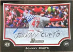 Johnny Cueto Signed 2009 Bowman Baseball Card - Cincinnati Reds