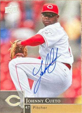 Johnny Cueto Signed 2009 Upper Deck Baseball Card - Cincinnati Reds - PastPros