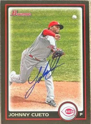 Johnny Cueto Signed 2010 Bowman Baseball Card - Cincinnati Reds