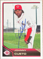 Johnny Cueto Signed 2011 Topps Lineage Baseball Card - Cincinnati Reds - PastPros