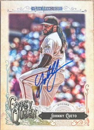 Johnny Cueto Signed 2017 Topps Gypsy Queen Baseball Card - San Francisco Giants - PastPros