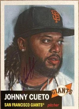 Johnny Cueto Signed 2021 Topps Living Baseball Card - San Francisco Giants
