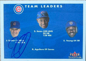 Jon Lieber Signed 2001 Fleer Tradition Leaders Baseball Card - Chicago Cubs #428 - PastPros