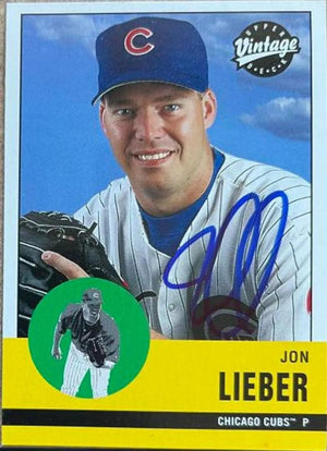 Jon Lieber Signed 2001 Upper Deck Vintage Baseball Card - Chicago Cubs
