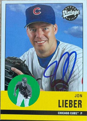 Jon Lieber Signed 2001 Upper Deck Vintage Baseball Card - Chicago Cubs - PastPros