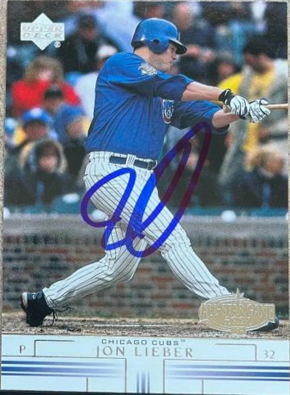 Jon Lieber Signed 2002 Upper Deck Baseball Card - Chicago Cubs