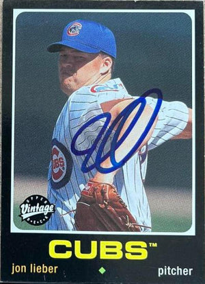 Jon Lieber Signed 2002 Upper Deck Vintage Baseball Card - Chicago Cubs - PastPros