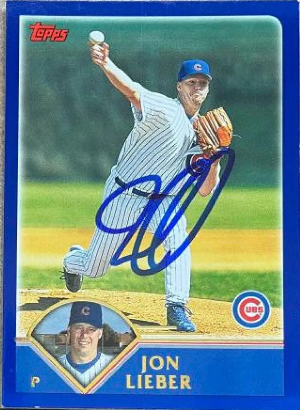 Jon Lieber Signed 2003 Topps Baseball Card - Chicago Cubs