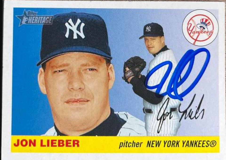 Jon Lieber Signed 2004 Topps Heritage Baseball Card - New York Yankees - PastPros