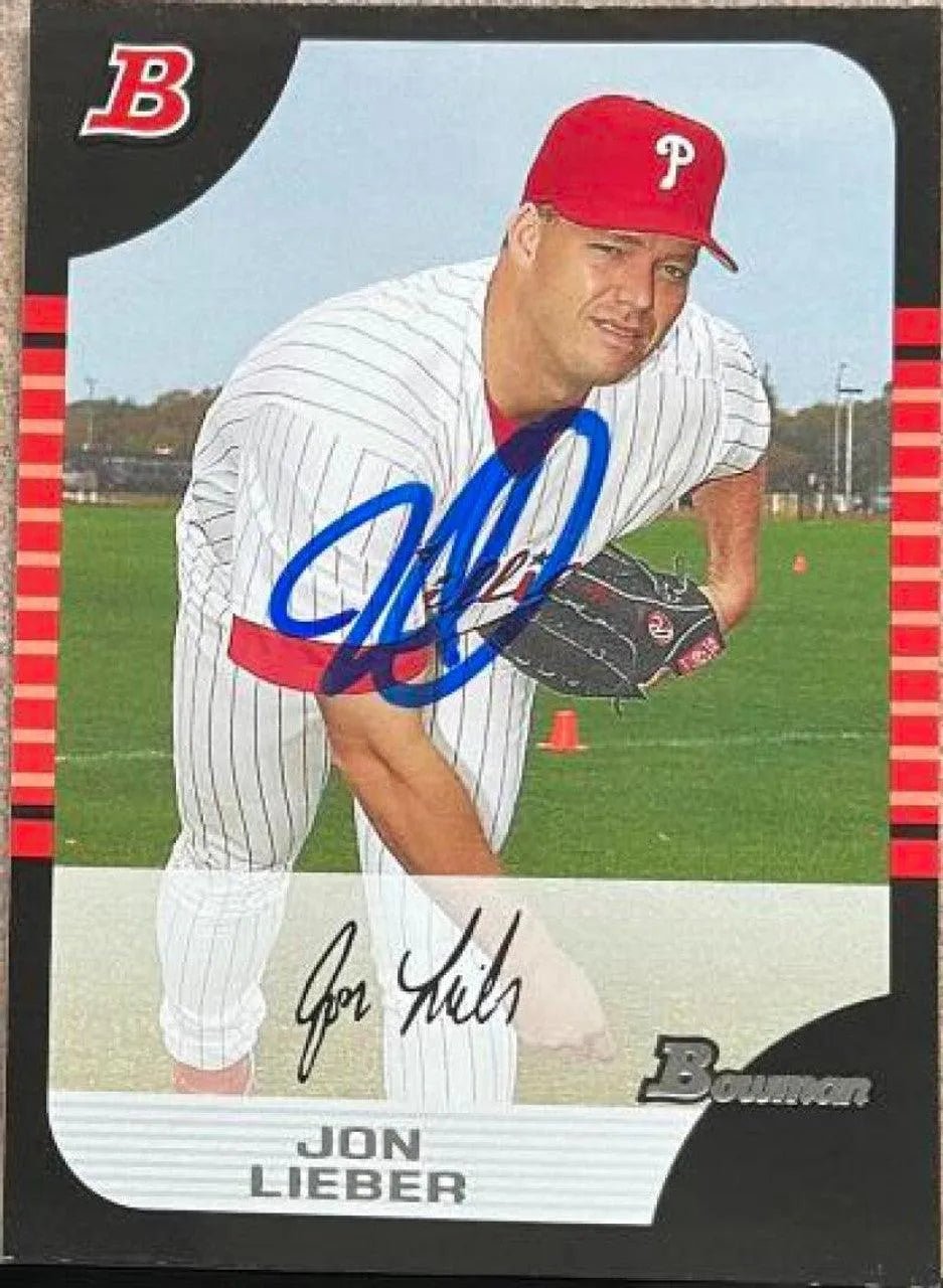 Jon Lieber Signed 2005 Bowman Baseball Card - Philadelphia Phillies