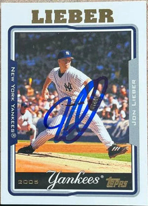 Jon Lieber Signed 2005 Topps Baseball Card - New York Yankees