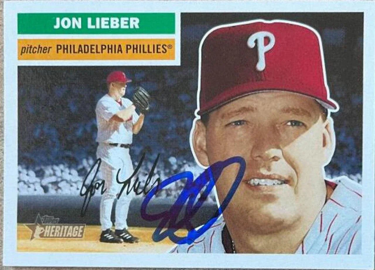 Jon Lieber Signed 2005 Topps Heritage Baseball Card - Philadelphia Phillies