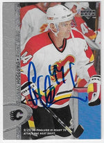 Jonas Hoglund Signed 1996-97 Upper Deck Hockey Card - Calgary Flames