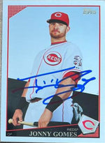 Jonny Gomes Signed 2009 Topps Updates & Highlights Baseball Card - Cincinnati Reds - PastPros