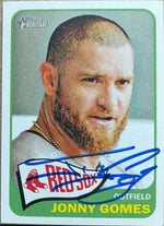 Jonny Gomes Signed 2014 Topps Heritage Baseball Card - Boston Red Sox