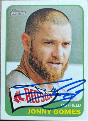 Jonny Gomes Signed 2014 Topps Heritage Baseball Card - Boston Red Sox - PastPros