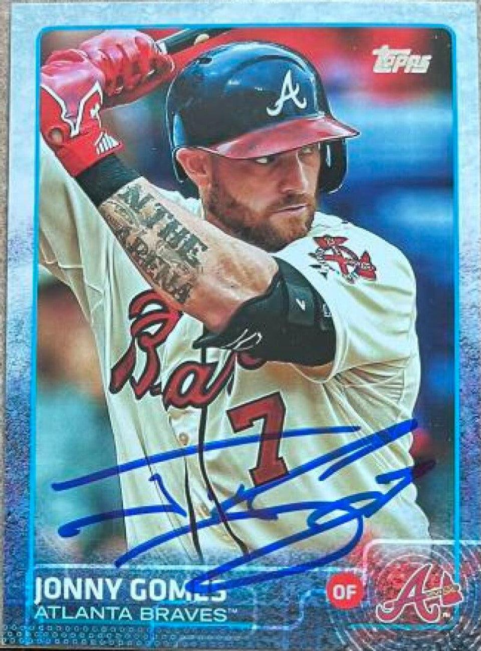 Jonny Gomes Signed 2015 Topps Update Baseball Card - Atlanta Braves - PastPros