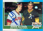 Jose Canseco & Wally Joyner Dual Signed 1987 Fleer Baseball Card - Oakland A's & California Angels
