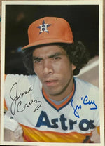 Jose Cruz Autographed 1981 Topps Giant Photo Card Baseball Card - Houston Astros #NNO