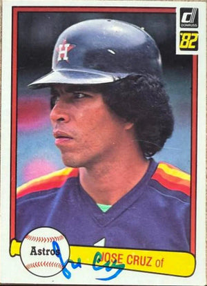 Jose Cruz Autographed 1982 Donruss Baseball Card - Houston Astros #244