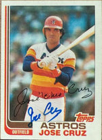 Jose Cruz Autographed 1982 Topps Baseball Card - Houston Astros #325