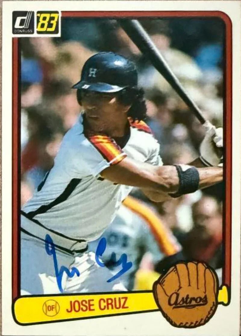 Jose Cruz Autographed 1983 Donruss Baseball Card - Houston Astros #41