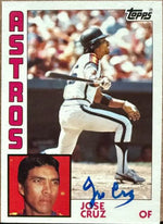 Jose Cruz Autographed 1984 Topps Baseball Card - Houston Astros #422