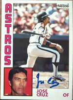 Jose Cruz Autographed 1984 Topps Nestle Baseball Card - Houston Astros #422