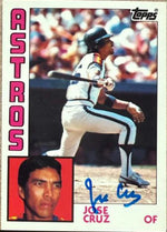 Jose Cruz Autographed 1984 Topps Tiffany Baseball Card - Houston Astros #422