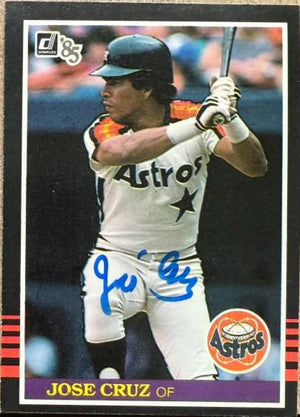 Jose Cruz Autographed 1985 Donruss Baseball Card - Houston Astros #304