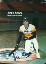 Jose Cruz Autographed 1985 Mother's Cookies Baseball Card - Houston Astros #4