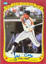 Jose Cruz Autographed 1986 Fleer Star Stickers Baseball Card - Houston Astros #27
