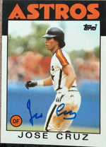Jose Cruz Autographed 1986 Topps Tiffany Baseball Card - Houston Astros